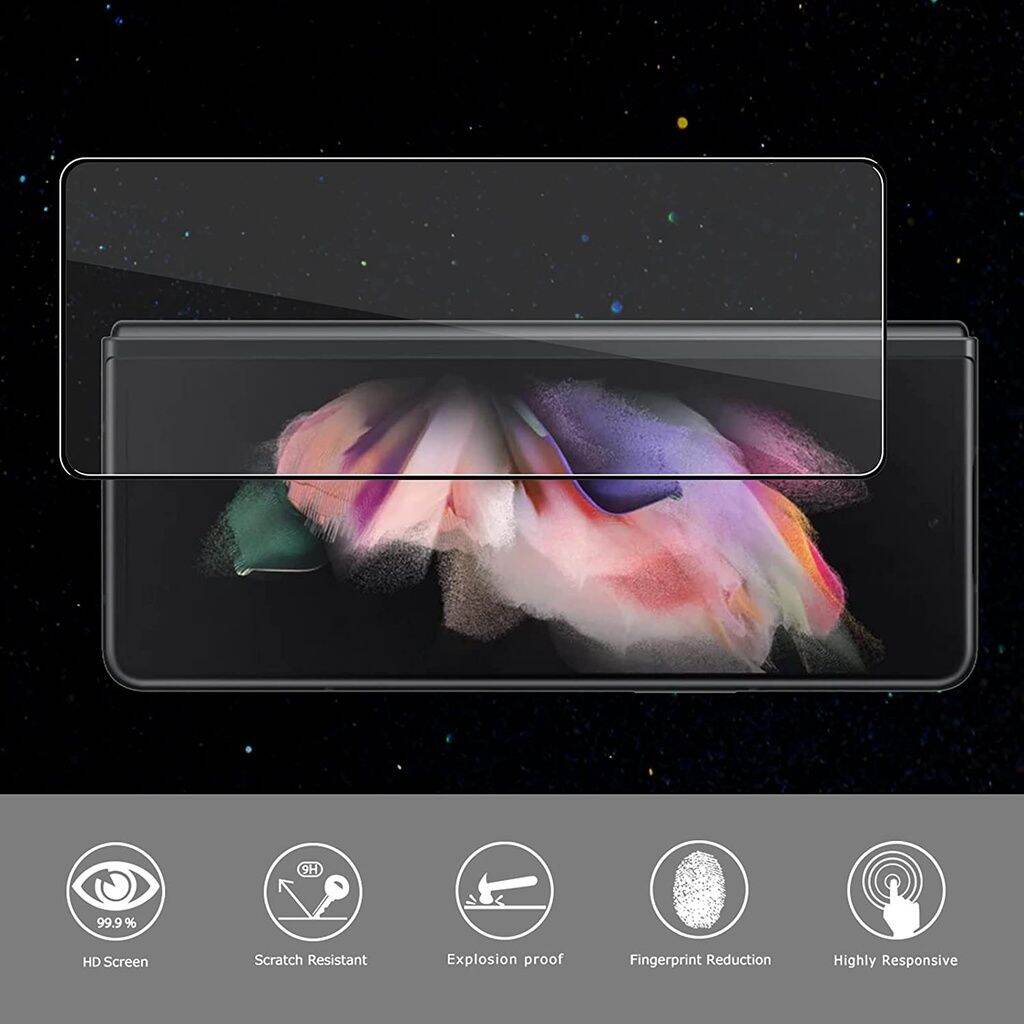 Galaxy Z Fold 3, Kính Cường Lực Mặt Trước 5D Cho Samsung Galaxy Z Fold 3 5G, Miếng Dán Cường Lực Bảo Vệ Màn Hình Cho Samsung Z Fold 3 - 5G