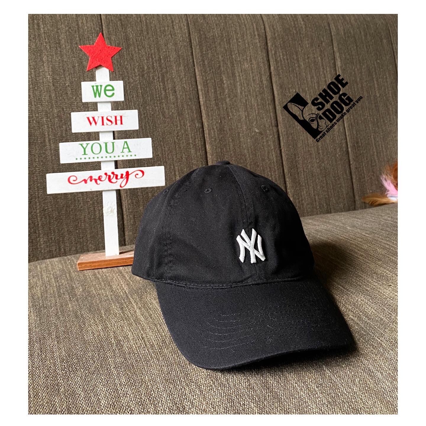 [Chính hãng authentic]Nón NY M.L.B màu đen lưỡi trai