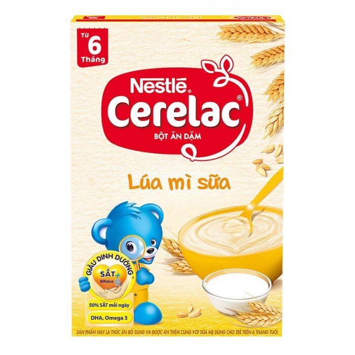 Bột ăn dặm Nestle Lúa mì và sữa cho bé từ 6 tháng