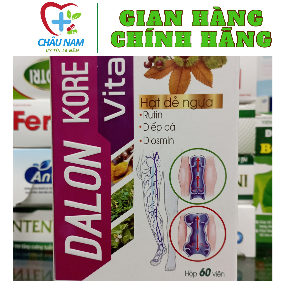 Viên uống giãn tĩnh mạch,trĩ DALON kore vital hộp 60 viên