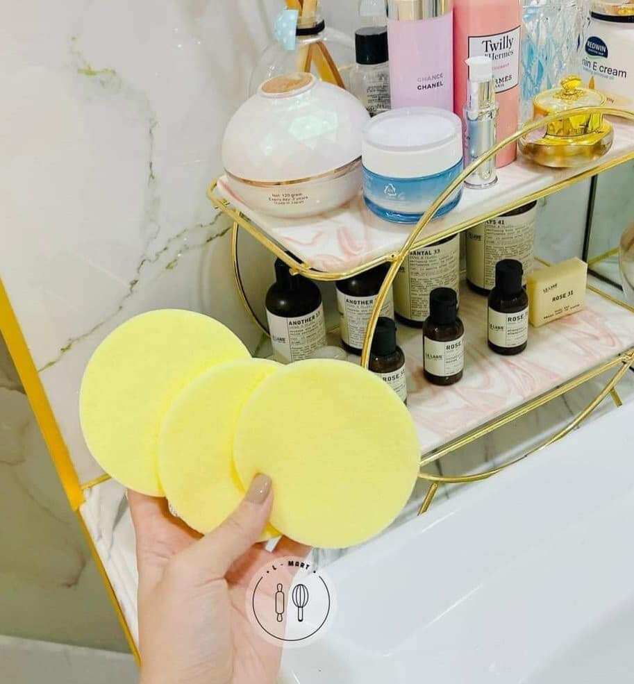 Bông nở rửa mặt bọt biển Chivey Nhật Bản