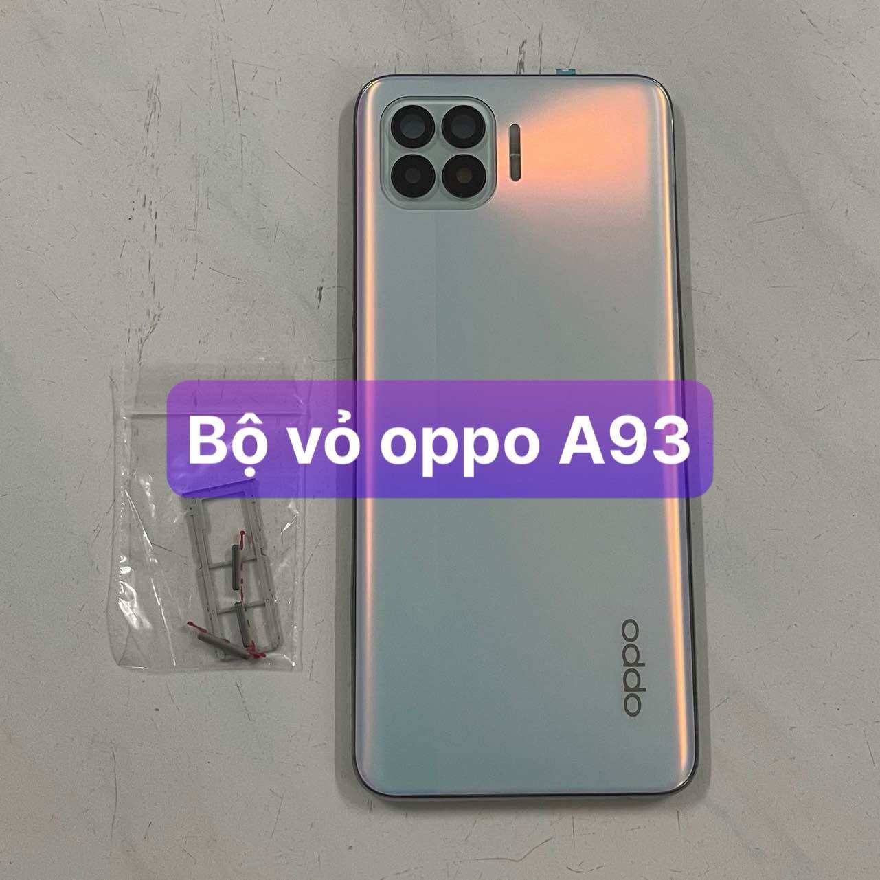 bộ vỏ xương oppo A93 ,kèm khay sim,phím,kính camera