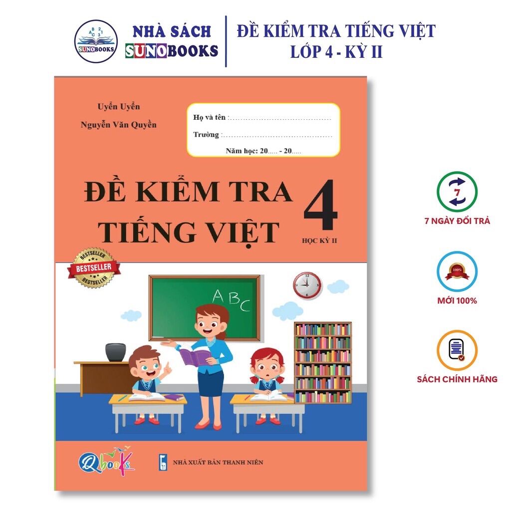 Sách - Đề Kiểm Tra Tiếng Việt Lớp 4 - Tập 2 1 cuốn