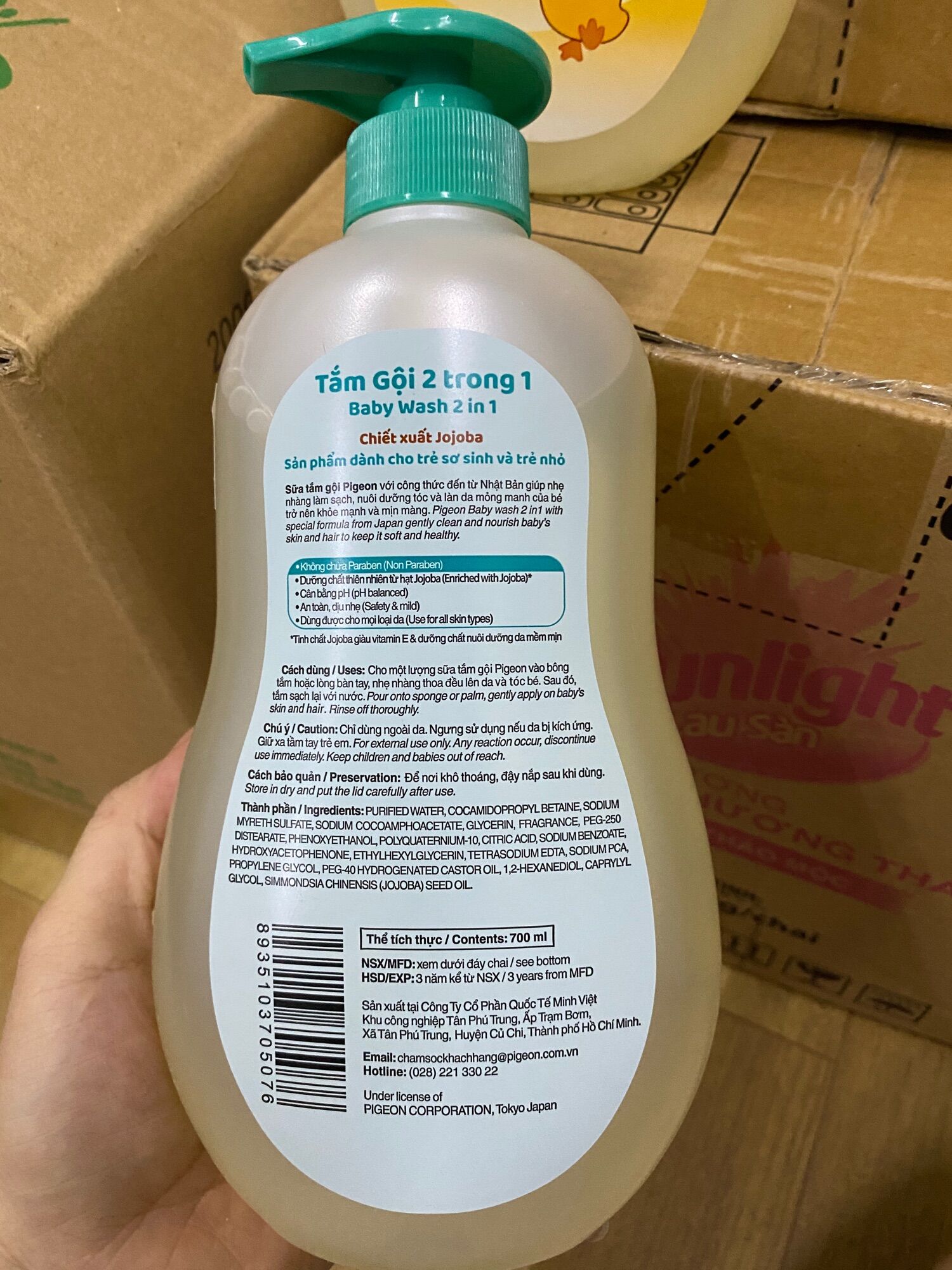 Sữa tắm gội Pigeon 2 in 1 ( 700ml )