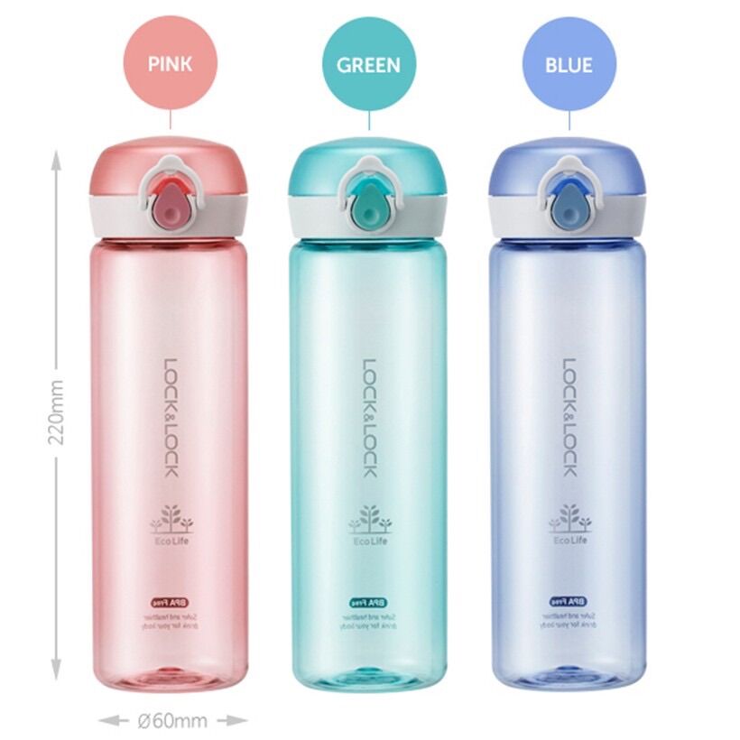 Bình đựng nước 550ml lock&lock ecolife hlc645grn
