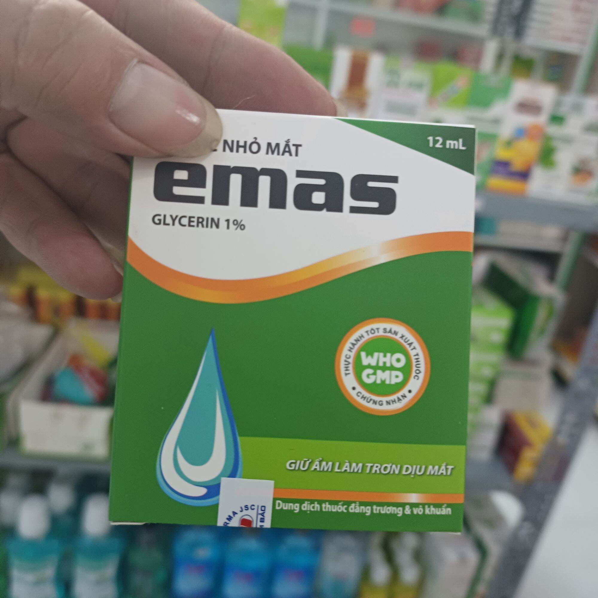 Dung dịch nhỏ mắt Emas nước mắt nhân tạo đẳng trương