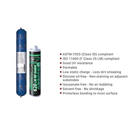 Keo trám khe co giãn chống thấm gốc MS-Polymer V-tech VT-620 ( tuýp 600ml)