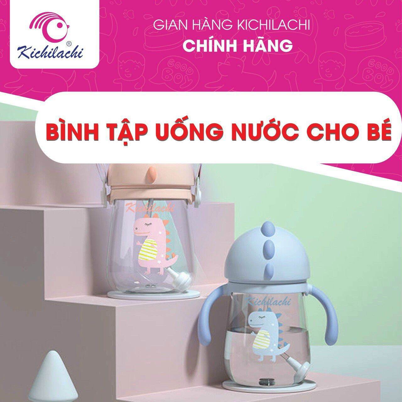 Bình uống nước kichilachi nhựa pp 240ml