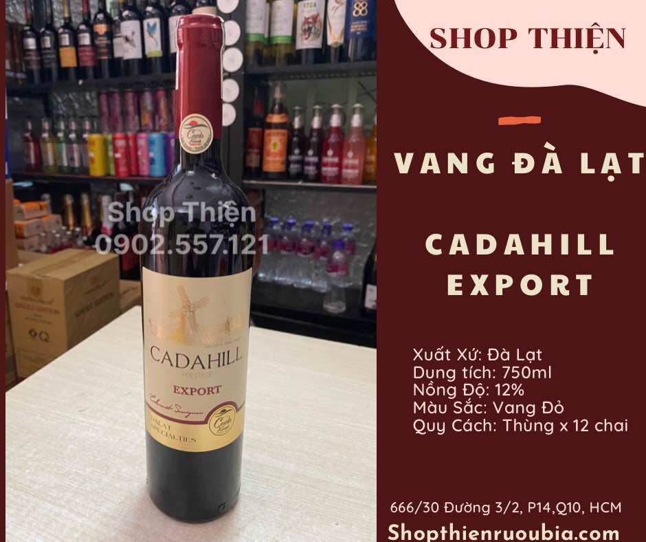 Vang Đà Lạt Đỏ CADAHILL EXPORT 13.5% 750ml