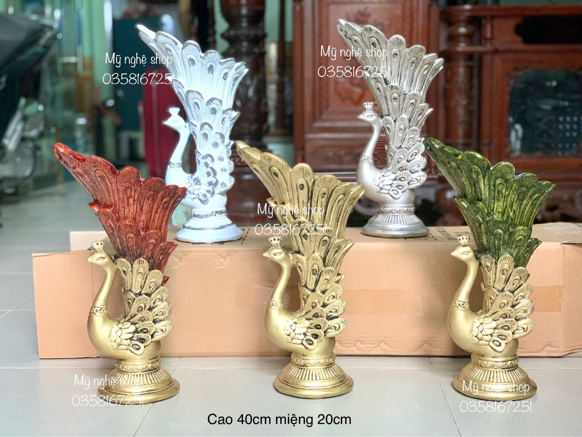 Peacock 4, Peacock style, composite vase