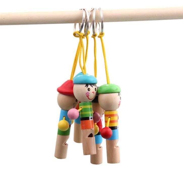 Còi gỗ hình chú hề đáng yêu cho bé