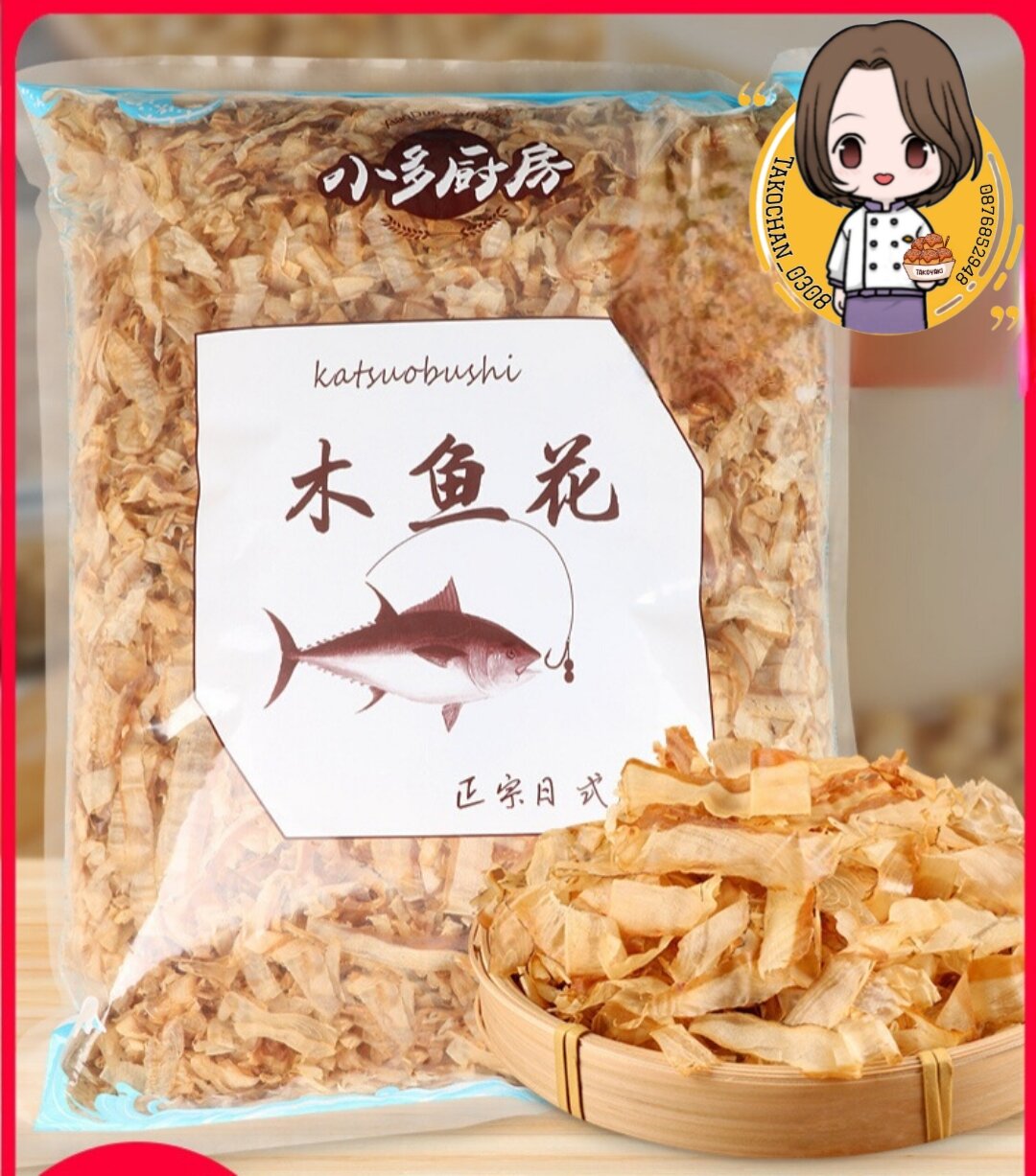 Cá ngừ bào, cá bào rắc takoyaki bịch chiết 100g