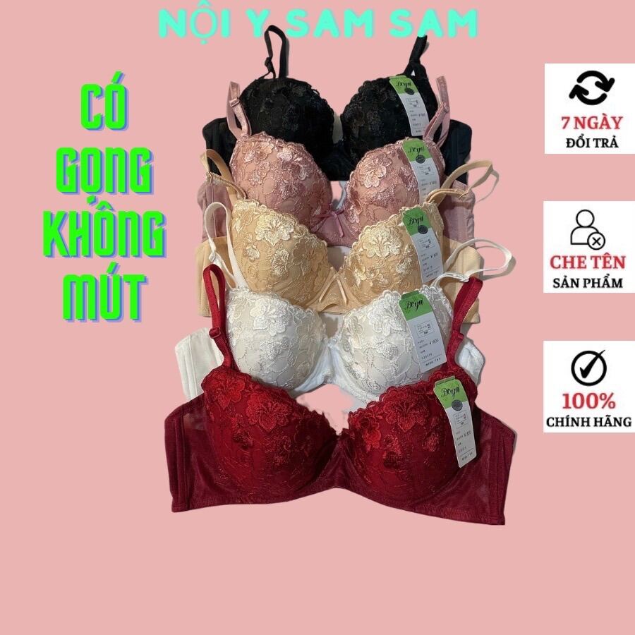 Áo Lót Ren, Áo Ngực Không Mút, Có Gọng Hàng VNXK. Size áo 34.36.38.40.