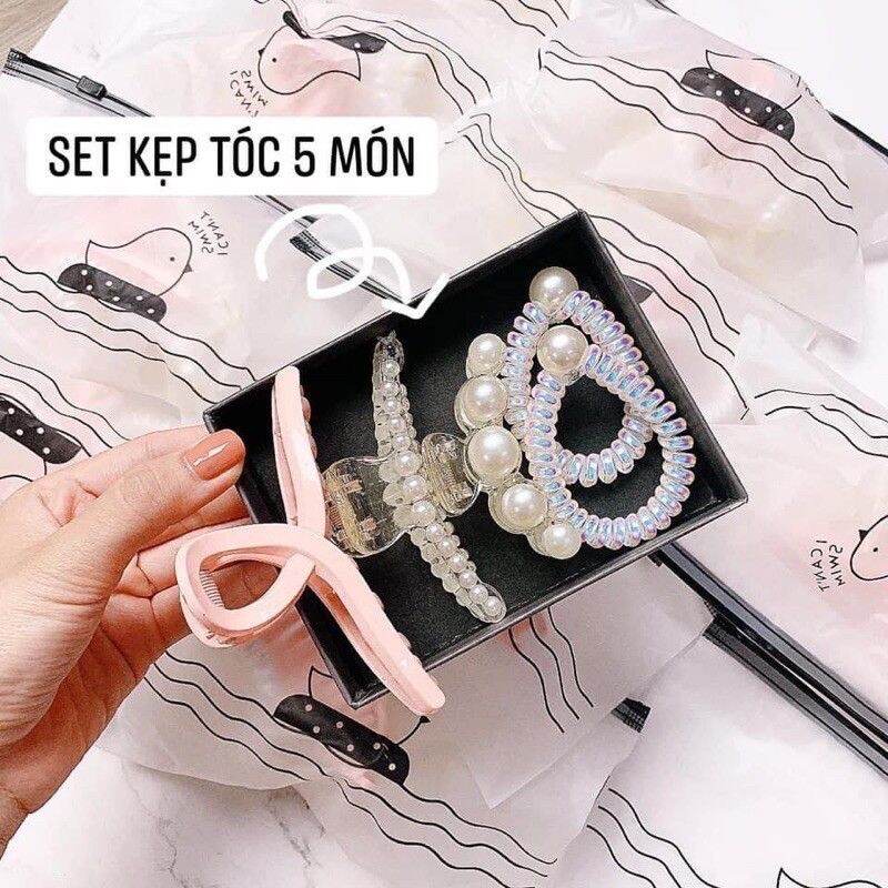 Sét kẹp tóc 5 món phòng cách thời trang hàn