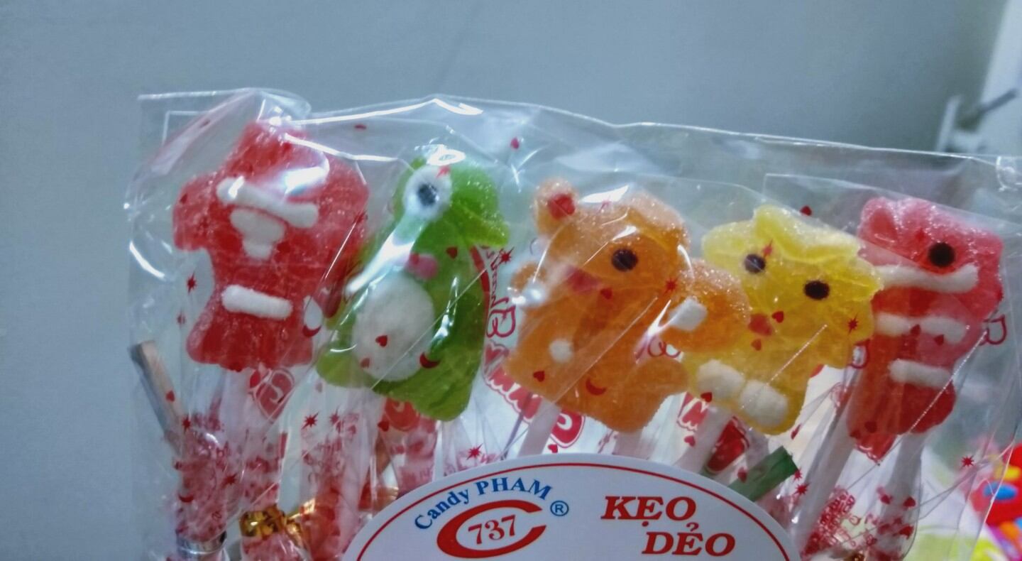 Combo 5 bịch kẹo dẻo Candy pham, hình con thú [1 bịch 10 cây kẹo dẻo]