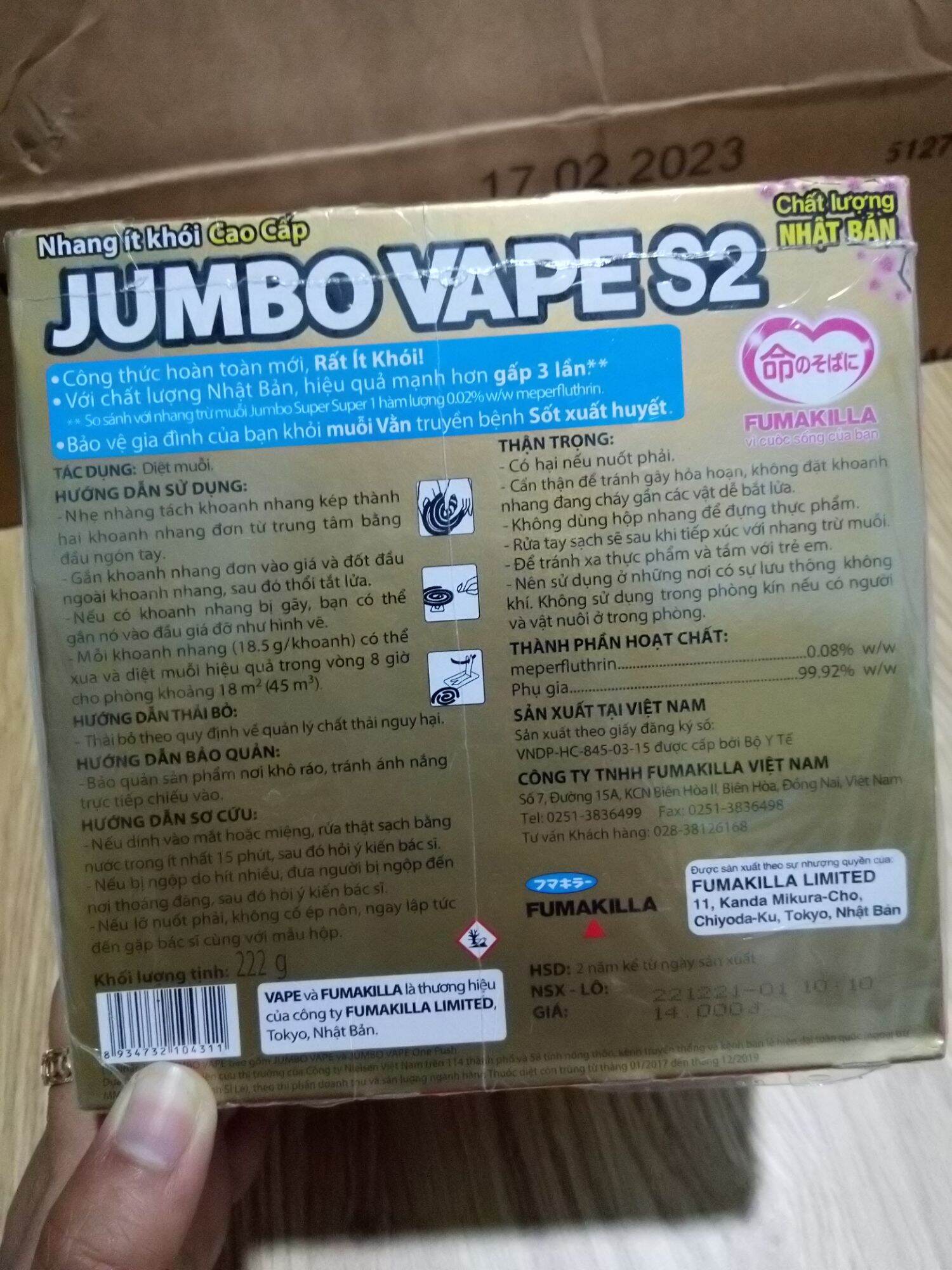 [Combo 5 hộp/10 khoanh] Nhang trừ muỗi cao cấp Jumbo ít khói