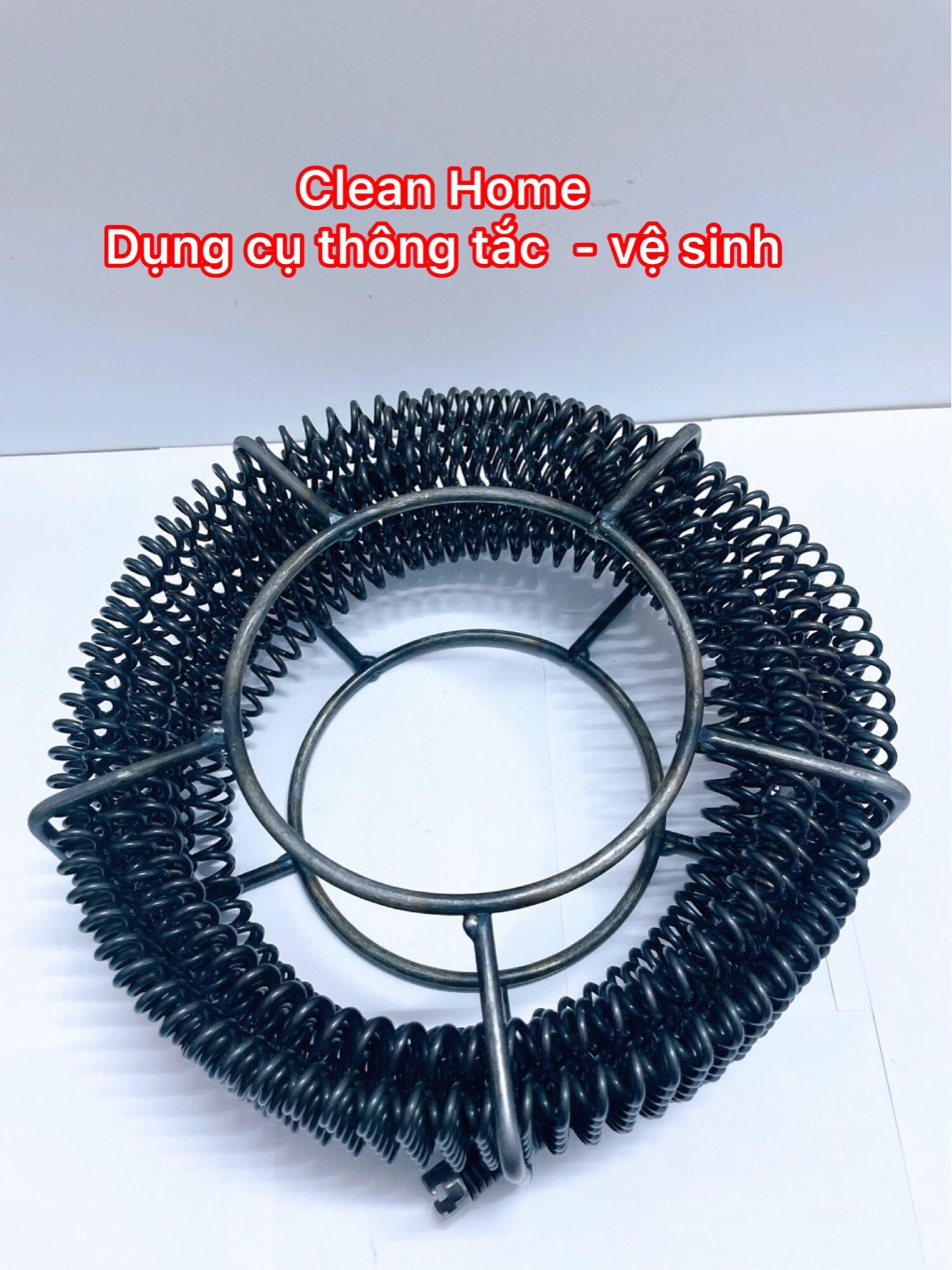 Dây thông cống lò xo phi 16 dùng máy khoan dài (21m + 6 đầu thông + 1 đầu kết nối)