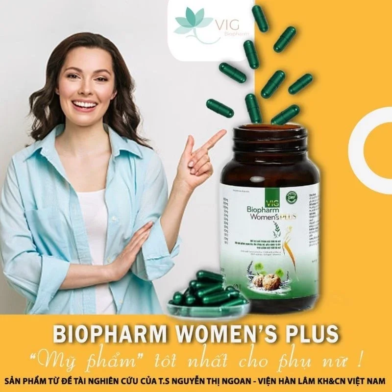 Sâm Tố Nữ Vig Biopharm Women's Plus Hộp 60v Chính Hãng - Cân bằng nội tiết tố, làm trắng da
