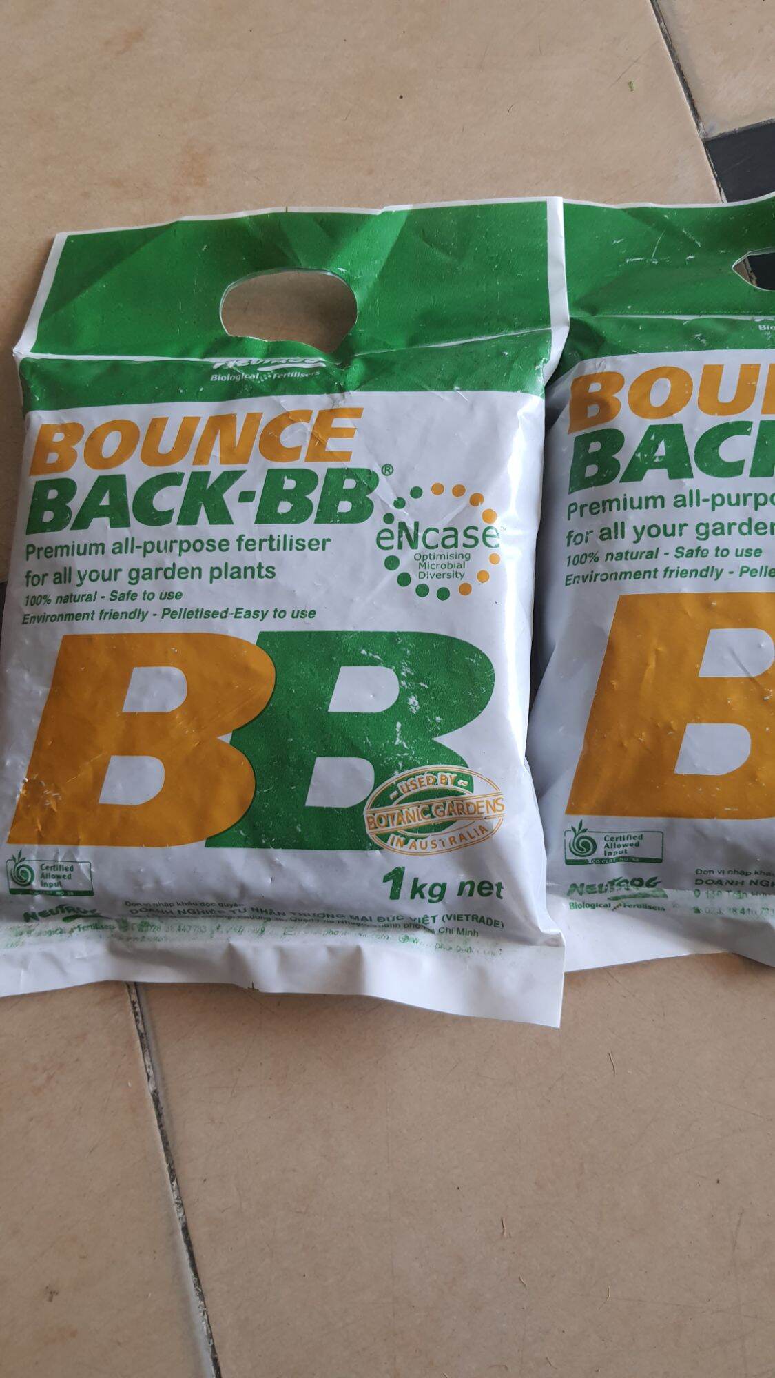 1kg phân bón hữu cơ đậm đặc Bounce Back nhập khẩu Úc.