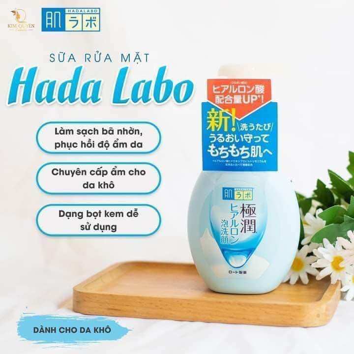 Sữa rửa mặt tạo bọt HADALABO nội địa Nhật🇯🇵