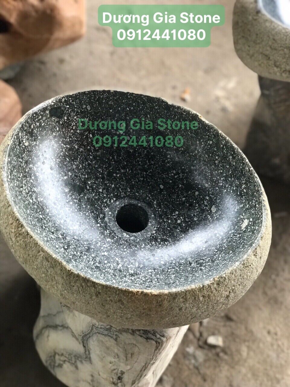 Lavabo đá cuội tự nhiên