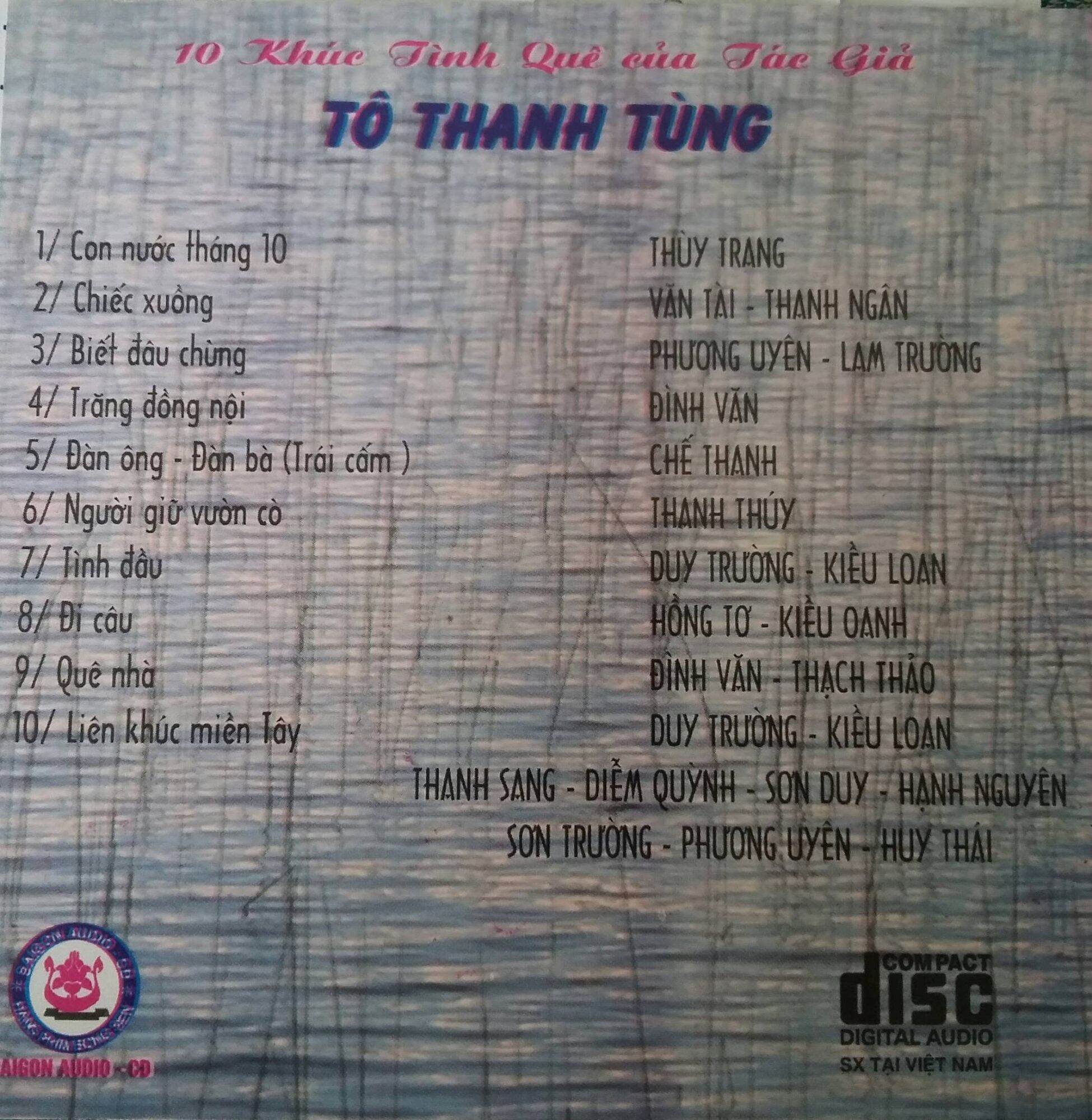 Bộ 2 đĩa cd nhạc tô thanh tùng