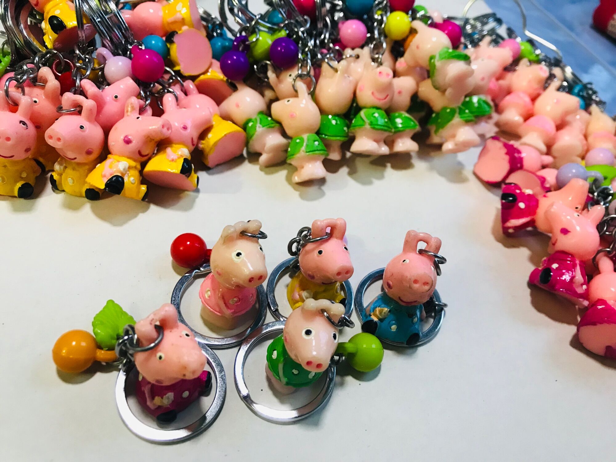 💥Set 10 Móc Khoá Heo Peppa Nhiều màu(Hình thật)