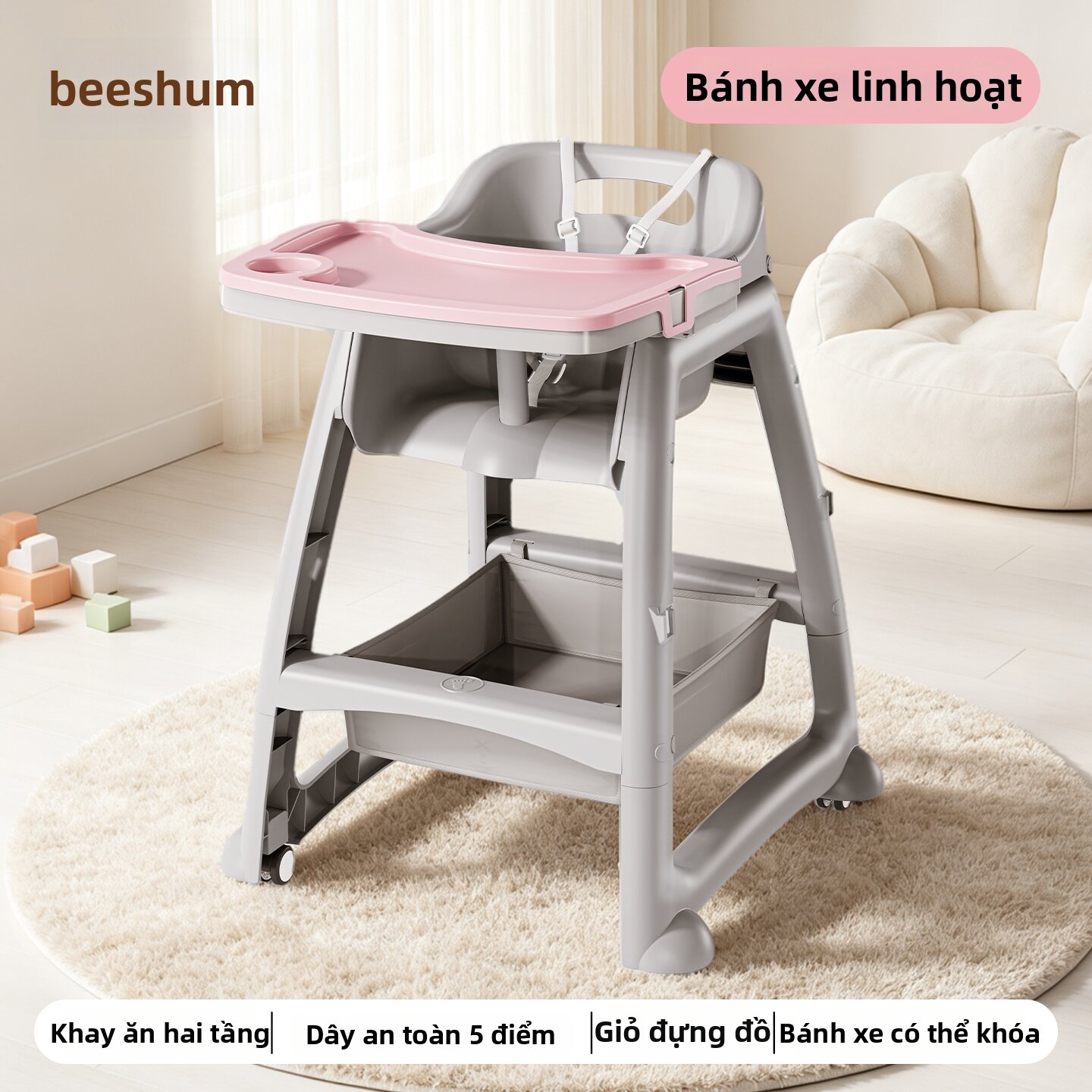 Beeshum | Ghế Ăn Dành Cho Bé Đa Năng