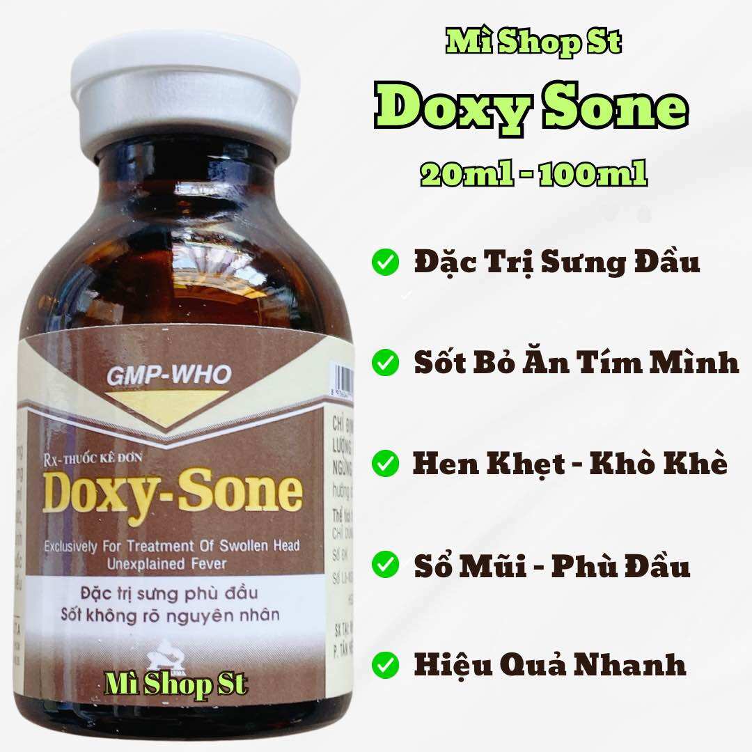 Doxy Sone sốt, bỏ ăn, sưng phù đầu cho gia súc, gia cầm chai 20ml