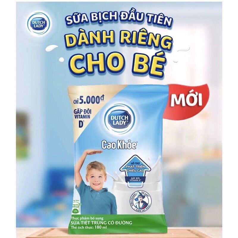 Thùng 24 bịch sữa nước cao khỏe 180ml