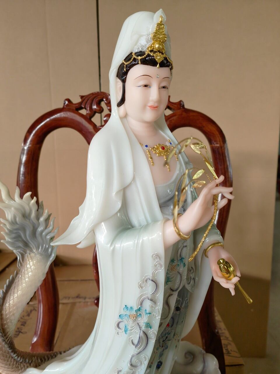 Tượng Quan Âm Nam Hải cao 70cm