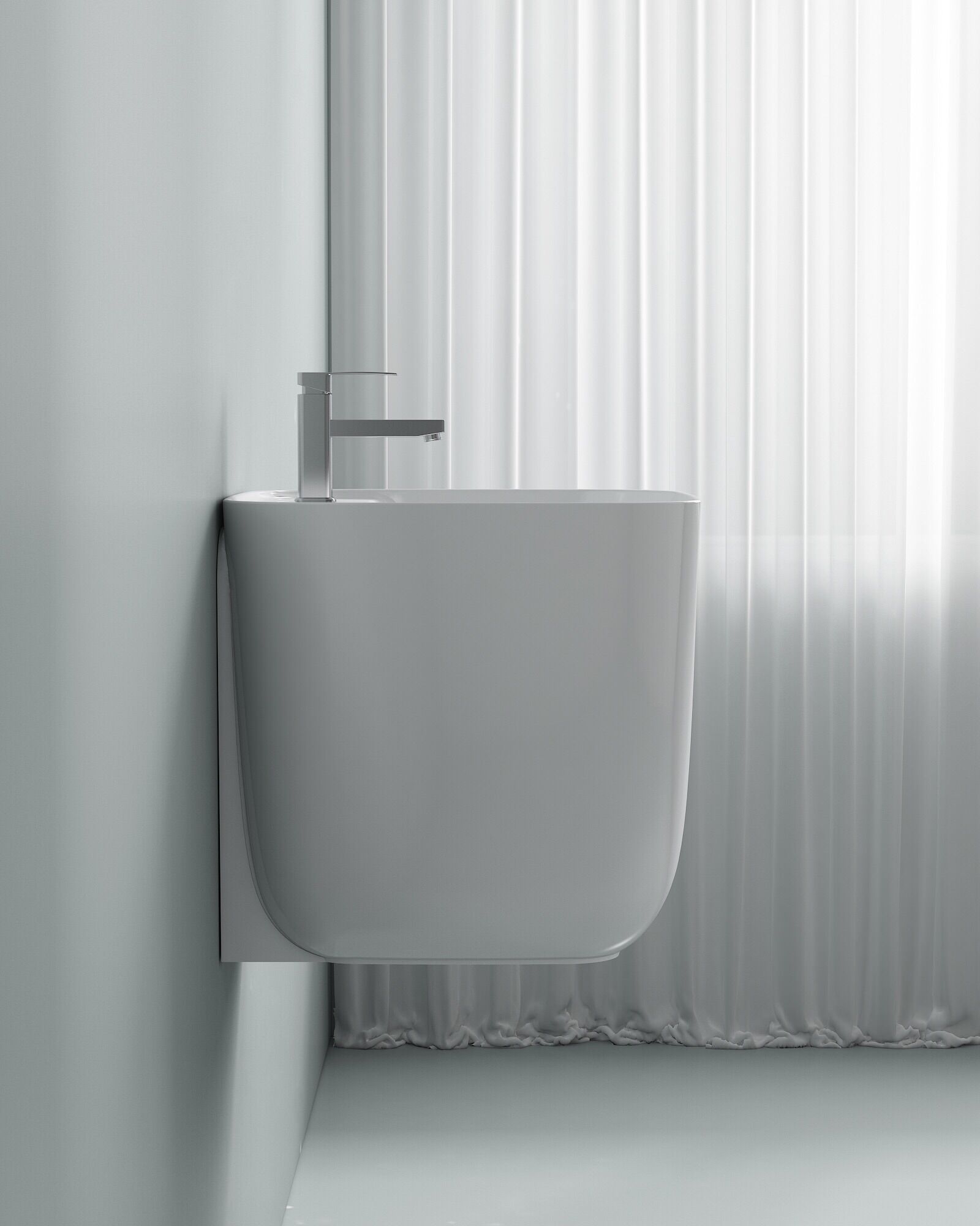 Lavabo liền chân treo cao cấp nhập khẩu