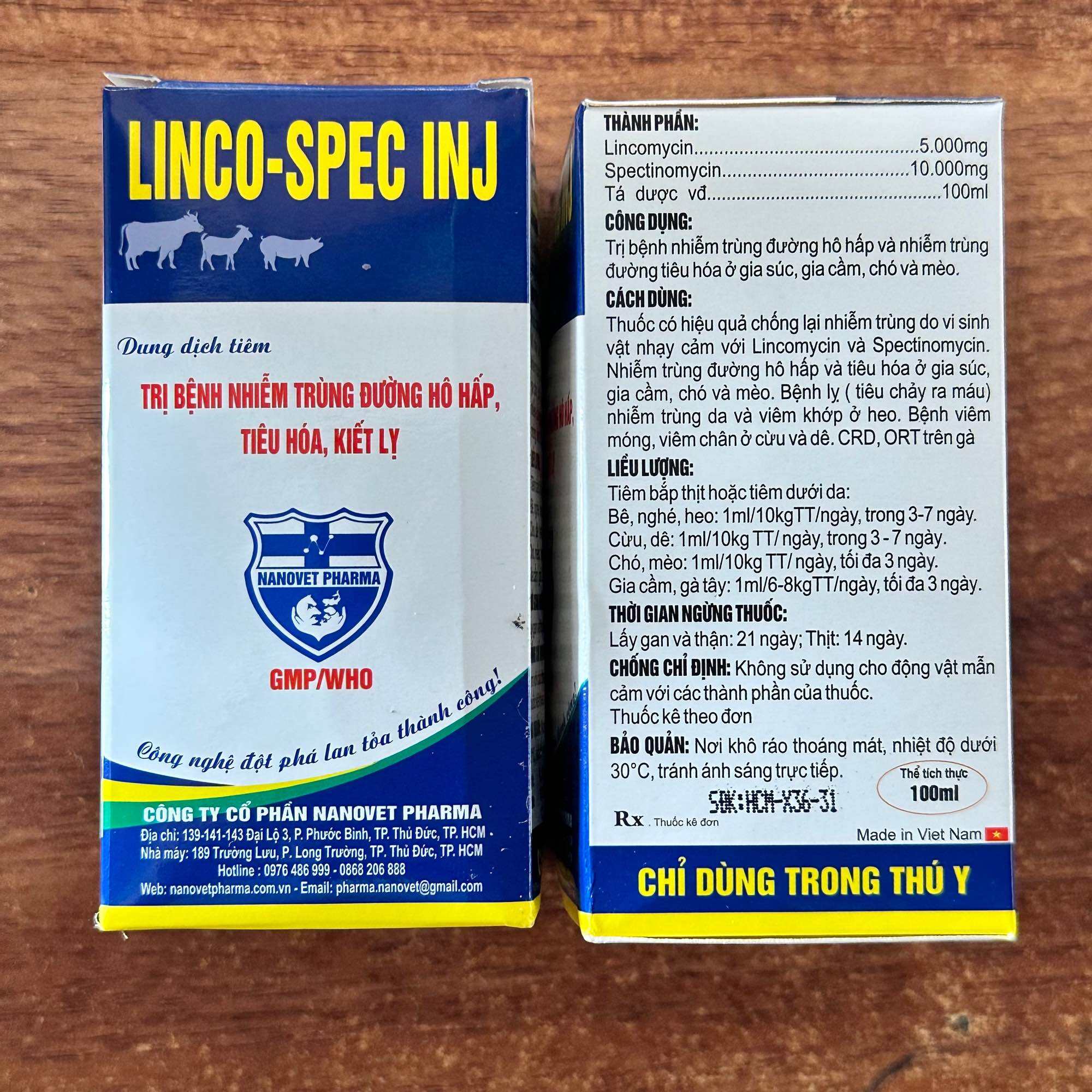 LINCO SPEC INJ - TRỊ BỆNH NHIỄM TRÙNG ĐƯỜNG HÔ HẤP, TIÊU HÓA, KIẾT LY hen khec hen man tinh cho vật 