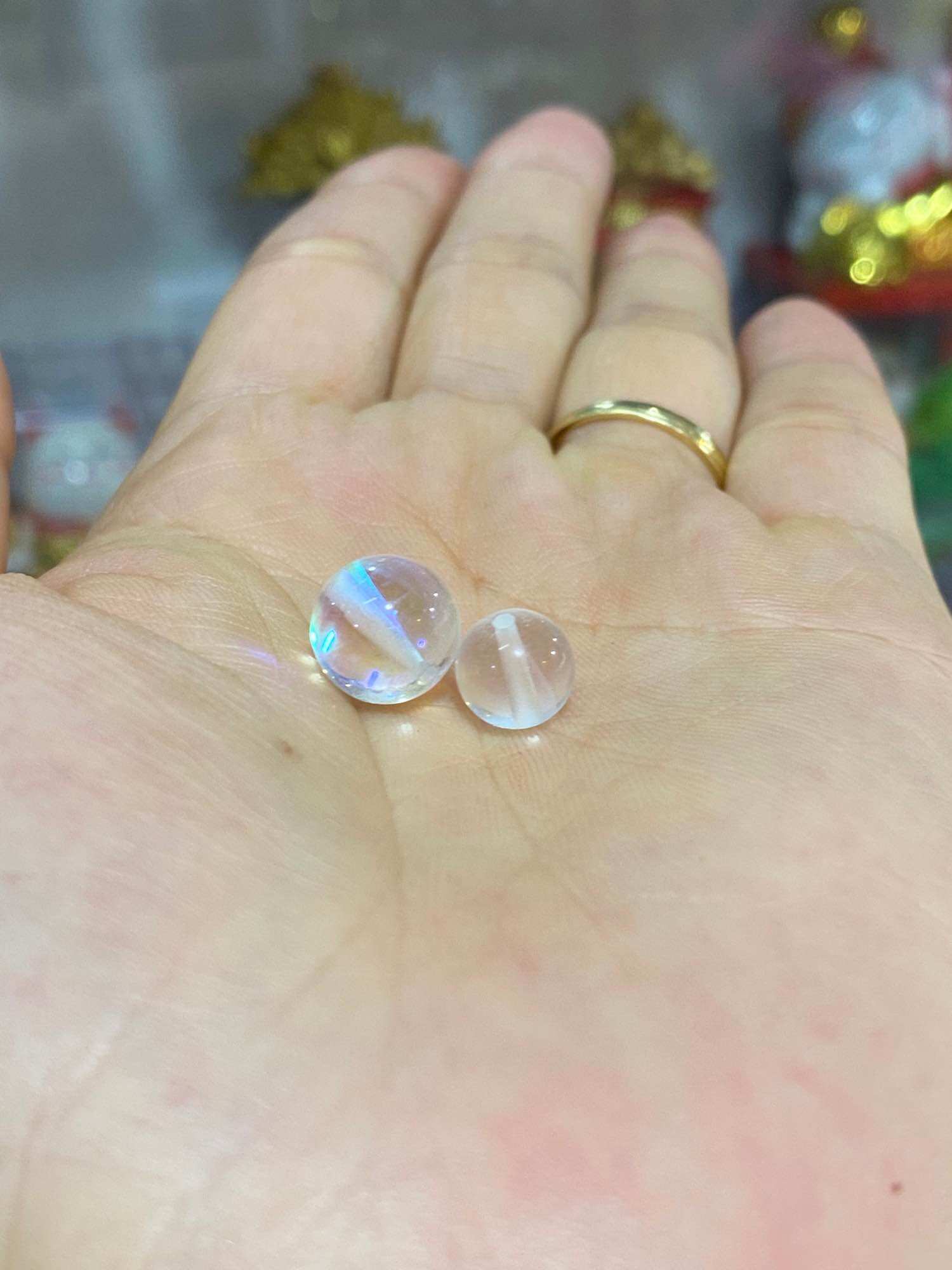 Bán lẻ viên đá mặt trăng Moonstone làm vòng handmade