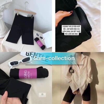 Quần legging lửng thái💥Quần legging ngố đùi thái cạp chun siêu mịn💥