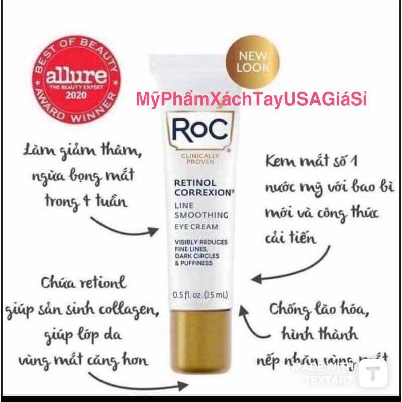 Kem mắt RoC Retinol Correxion Eye Cream 15ml