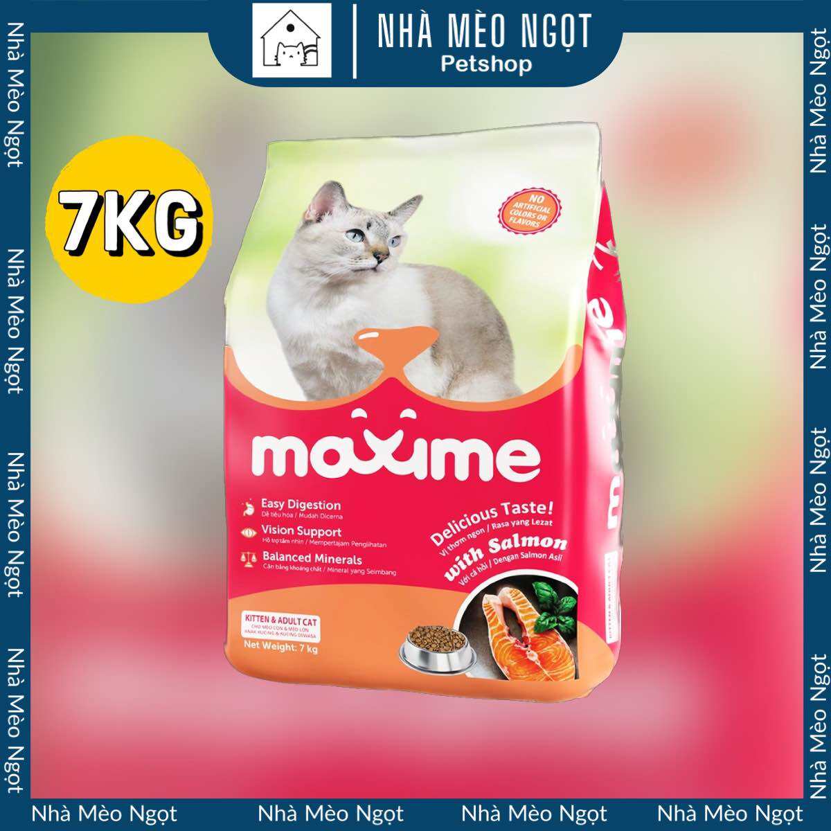 Hạt cho mèo Maxime 7kg, Hạt cho mèo xuất xứ Philippines dành cho mèo mọi