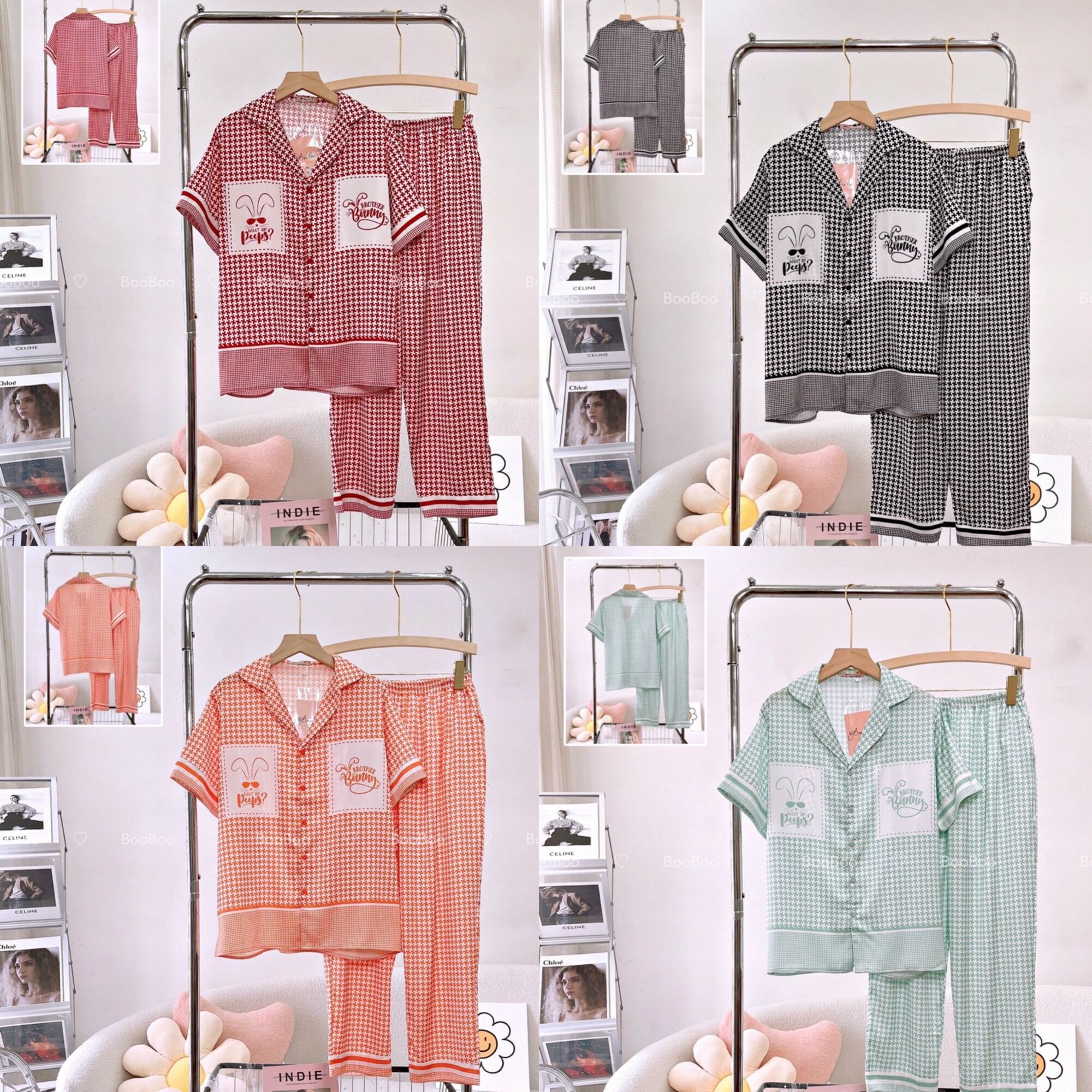 Bigsize Đồ Bộ Pijamas Boo Lụa Latin/Mango Form Tay Ngắn/Đùi Size XL (60-72kg)