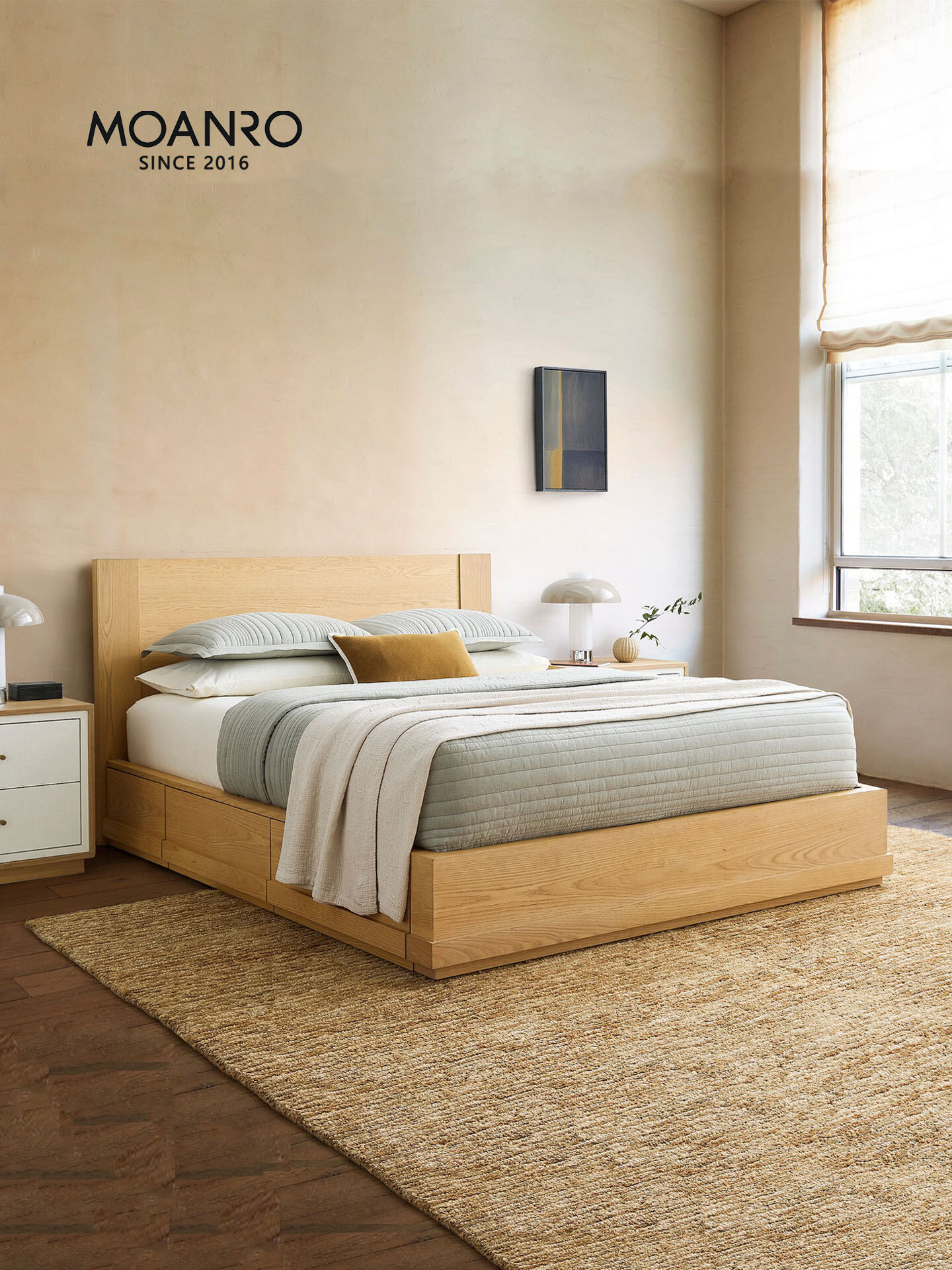 MOLUZHISHENG | Modern Storage Capable Box Bed 1.8m Giá 36,058,000 Đồng*Miễn phí vận chuyển