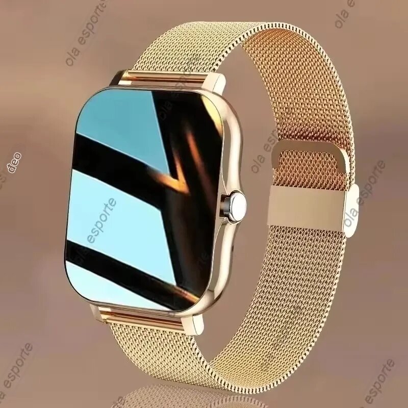 Đồng Hồ Thông Minh Thời Trang Màn Hình Màu 2.01 Inch Cảm Ứng Toàn Màn Hình Cuộc Gọi Bluetooth Mặt Đồng Hồ Tùy Chỉnh Dành Cho Nữ Nam Tương Thích Với Điện Thoại Android Máy Theo Dõi Sức Khỏe Máy Theo Dõi Giấc Ngủ