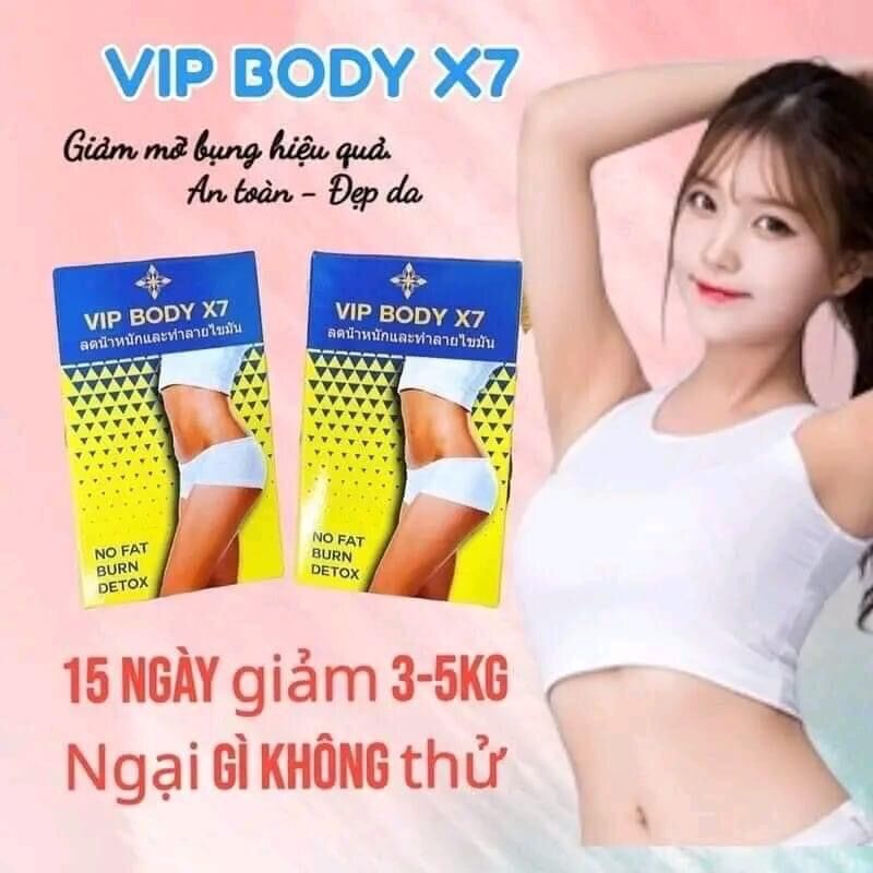 Giảm cân vip body x7 siêu giảm mạnh giảm mỡ nhanh-hộp 30 viên