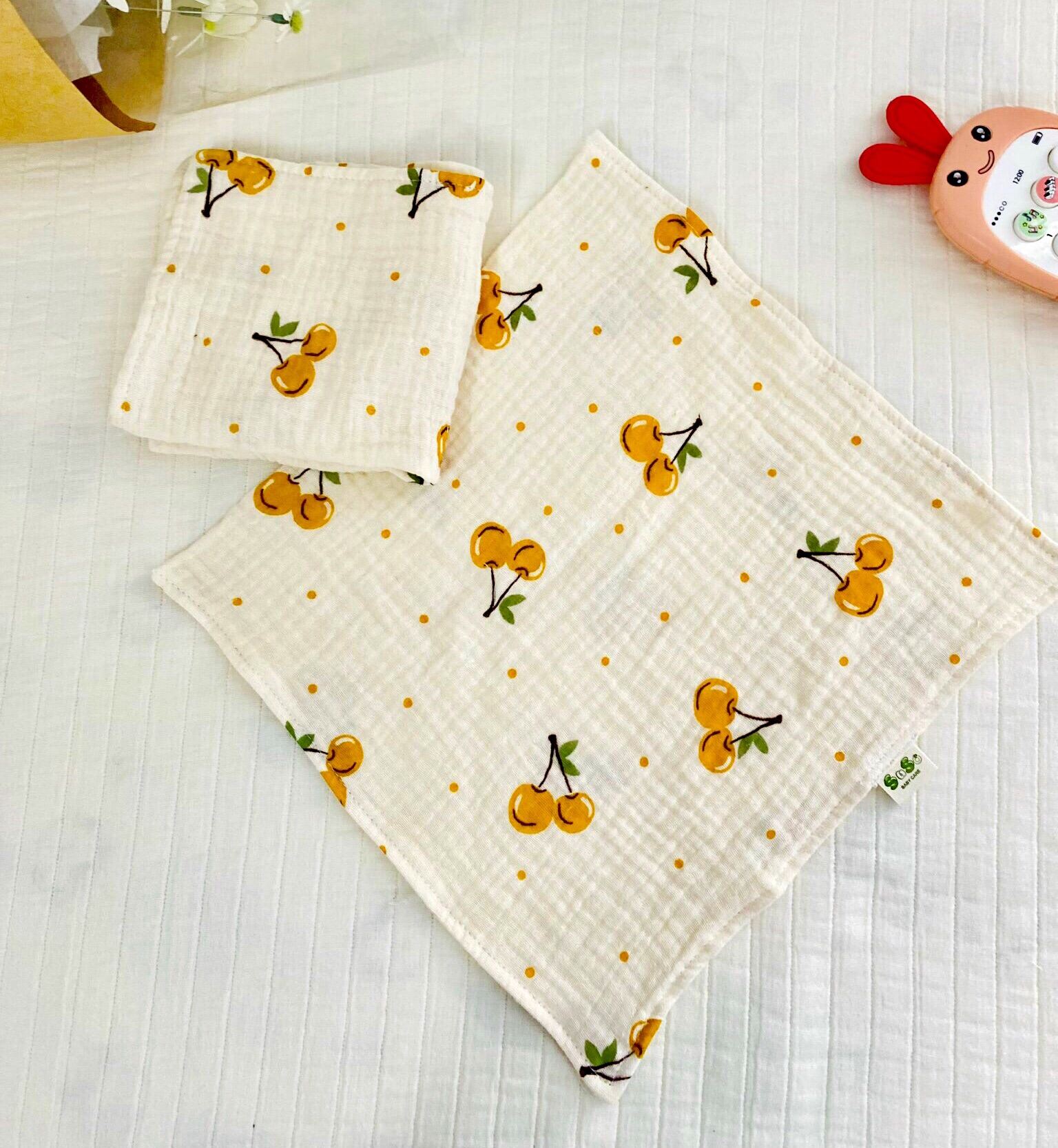 Khăn Sữa Xô Muslin 4 Lớp Cho Bé Mềm Mại Xinh Xắn Suso