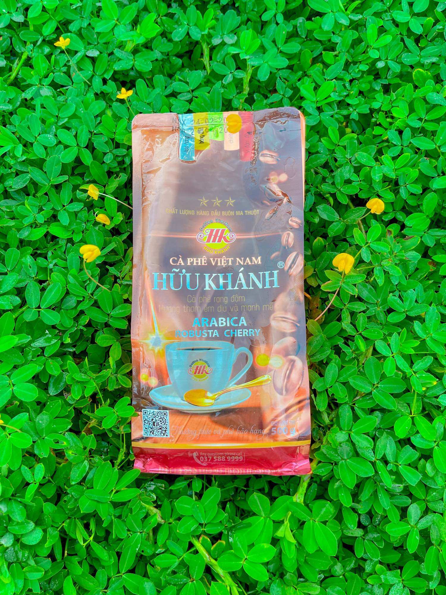 Combo 4 bịch cà phê HỮU KHÁNH- HK 3SAO (2kg)