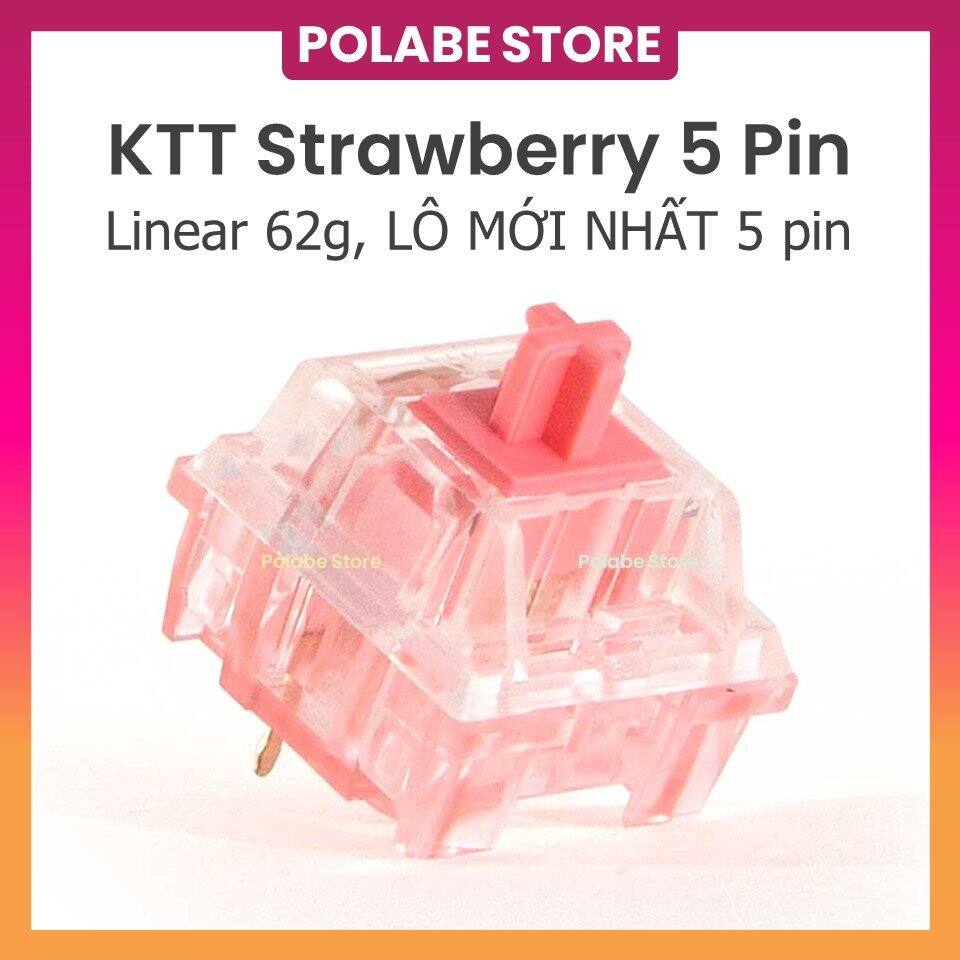 KTT Strawberry 5 Pin Linear Switch KTT Dâu Bản Mới 5 Pin Công Tắc Bàn Phím Cơ - Polabe Store