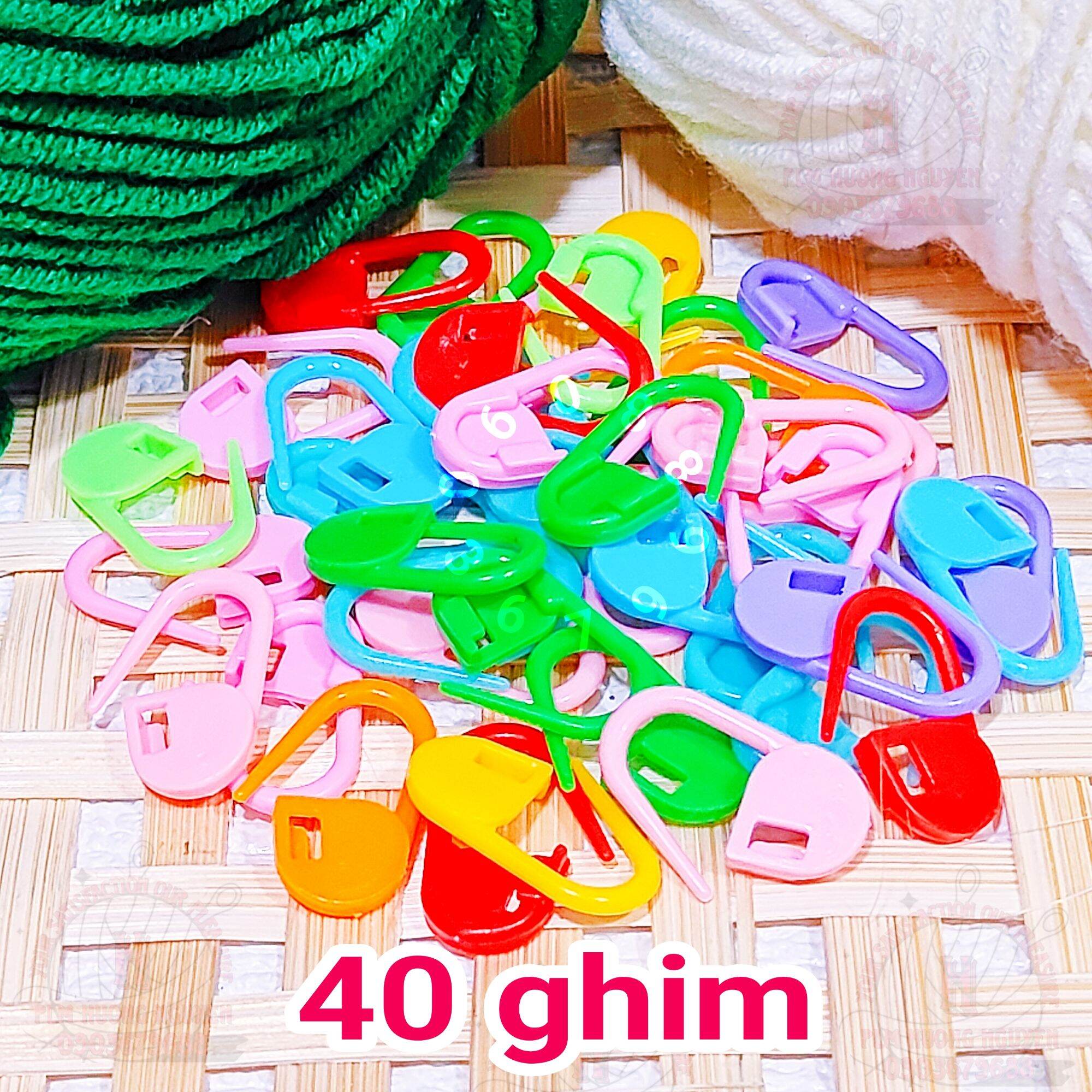 Ghim nhựa kim nhựa đánh dấu vị trí các hàng đan móc len ghim kim nhựa đánh dấu dòng đan móc len nhiều màu