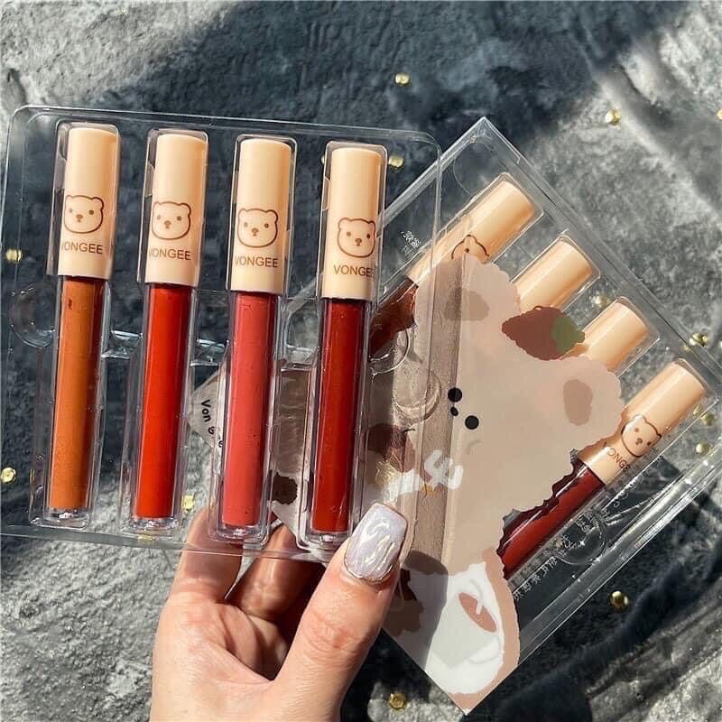Set 4 son vongee gấu chính hãng
