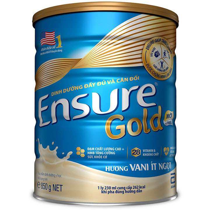 Sữa Ensure Gold hương Vani Abbott 850g