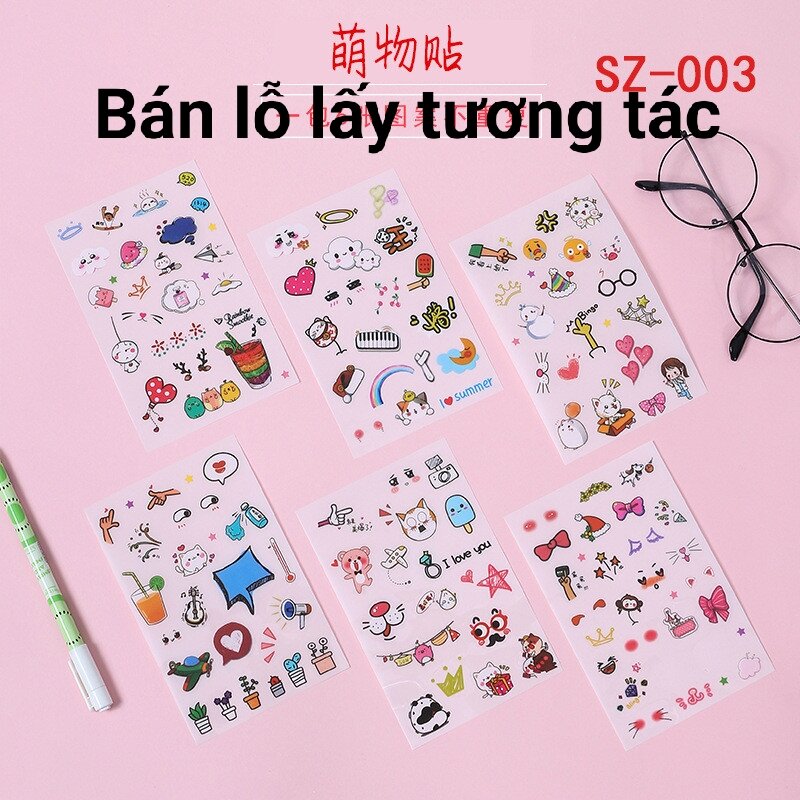 Set 6 tờ sticker summer