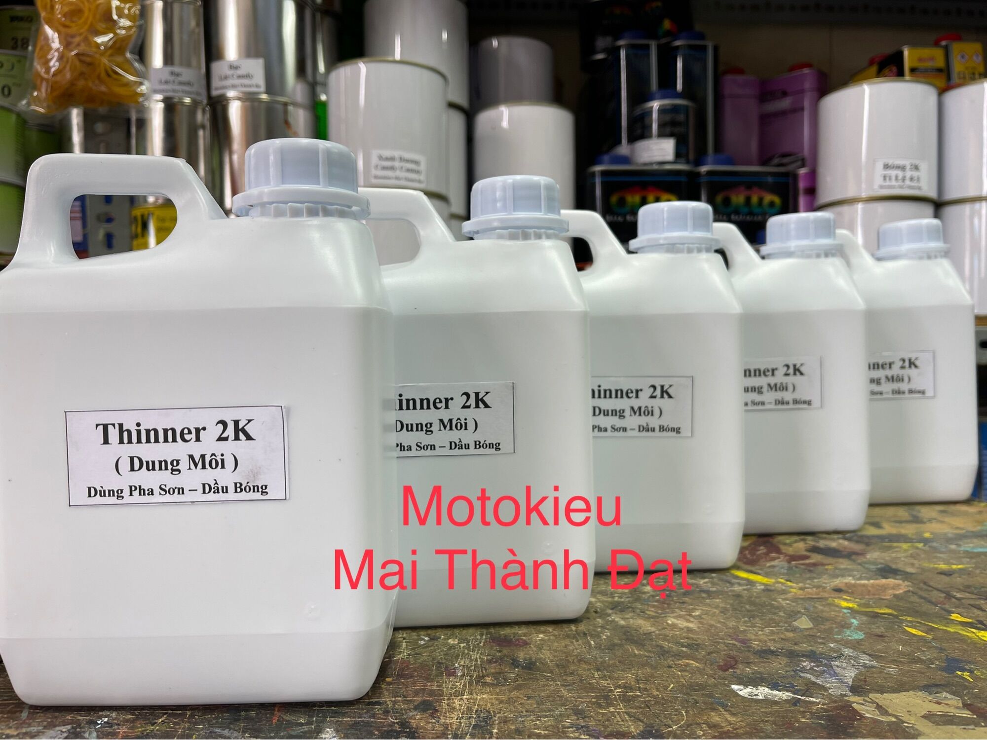 Dung môi Dùng để pha dầu bóng 2K - Sơn oto Xe Máy . Đóng chai 1lit . MotokieuMaiThanhĐạt