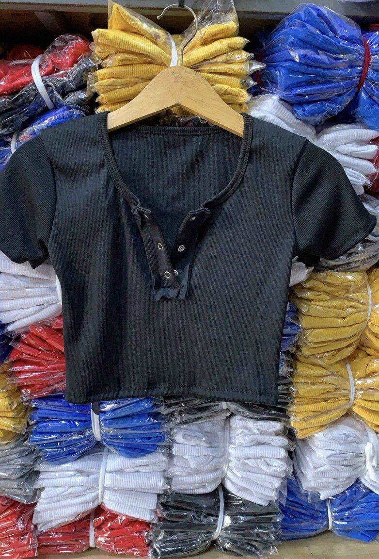 ÁO GÂN CROPTOP NÚT BẤM